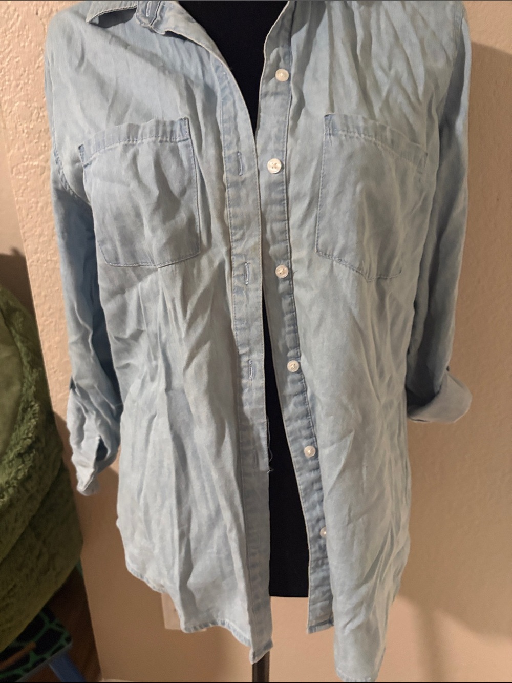 a.n.a Light Blue Casual Button-Down Shirt